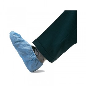 Sur-chaussures bleues non tissées à usage unique