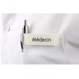 Badge magnétique de médecin - Blanc