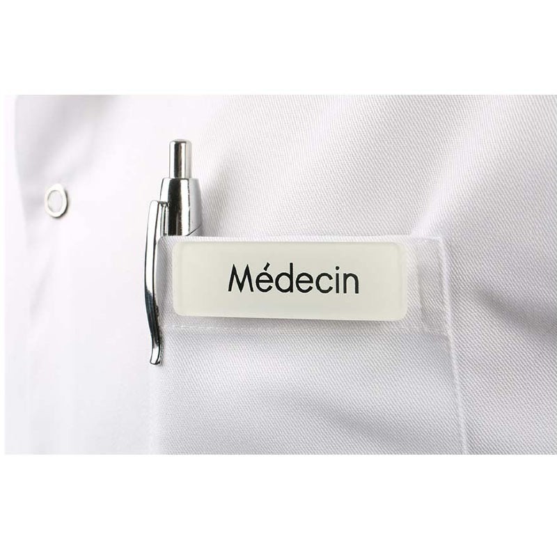 Badge magnétique de médecin - Blanc