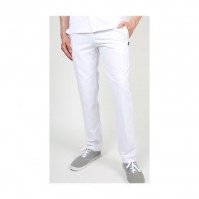 Pantalon médical blanc pour homme