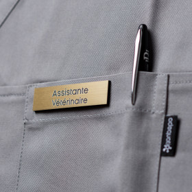 Badge magnétique d’assistante vétérinaire - Or