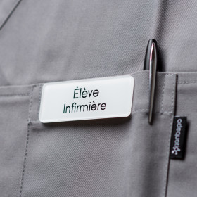 Badge magnétique d’élève infirmière - Blanc