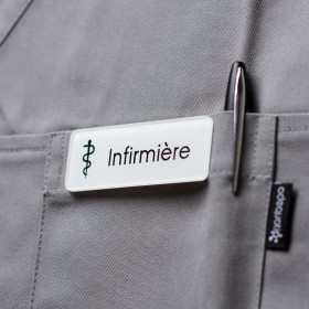 Badge magnétique d’infirmière - Blanc