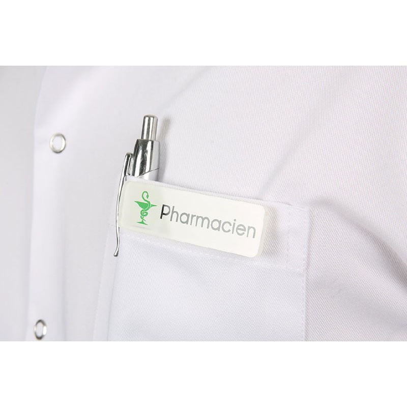 Badge magnétique de Pharmacien - Blanc