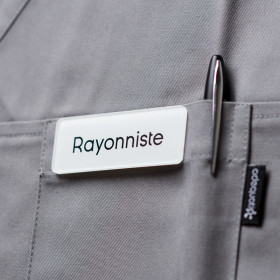 Badge magnétique de rayonniste - Blanc