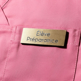 Badge élève préparateur / préparatrice aimanté - Or
