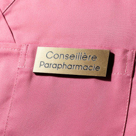 Badge conseillère parapharmacie aimanté - Or