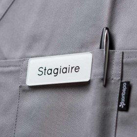 Badge de stagiaire blanc adequatio