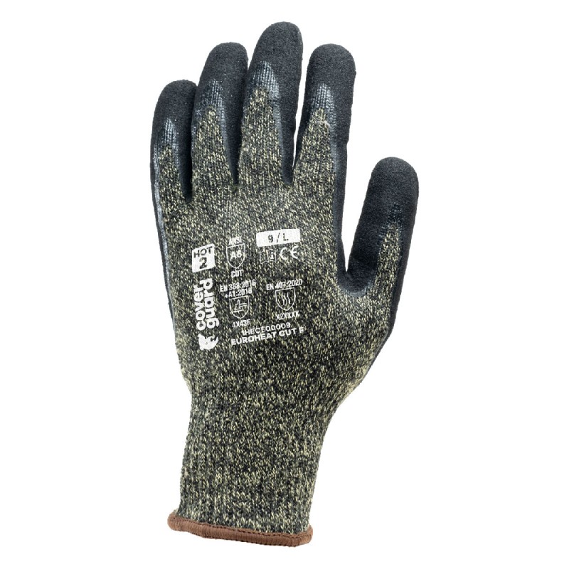 Lot de 10 paires de gants de protection anti coupure  Coverguard coupures F
