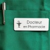 Badge Aimanté Docteur en Pharmacie Blanc - Achetez-le au Meilleur Prix